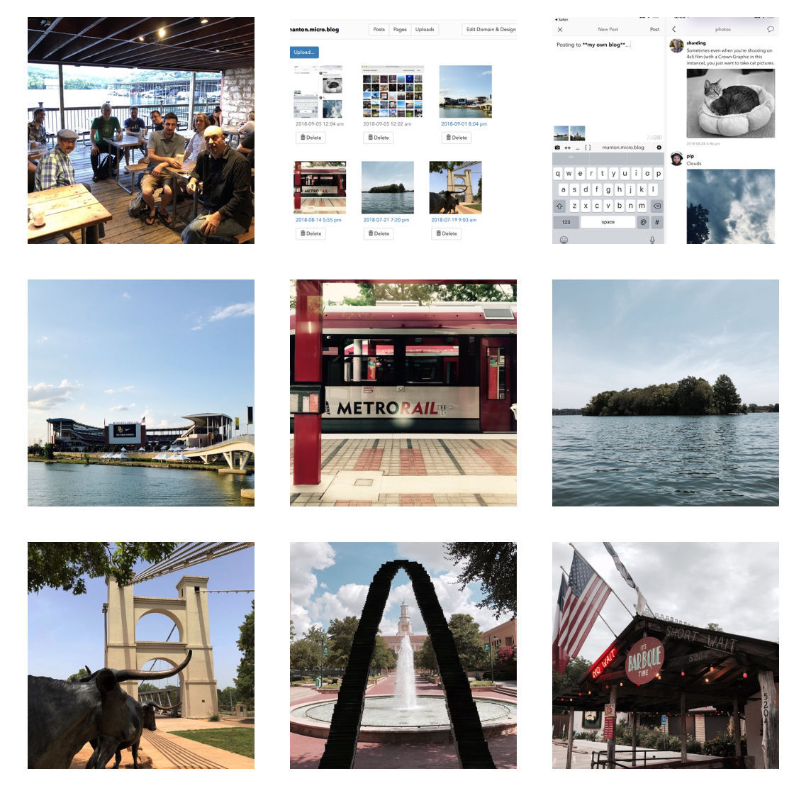 Screenshot of photos grid