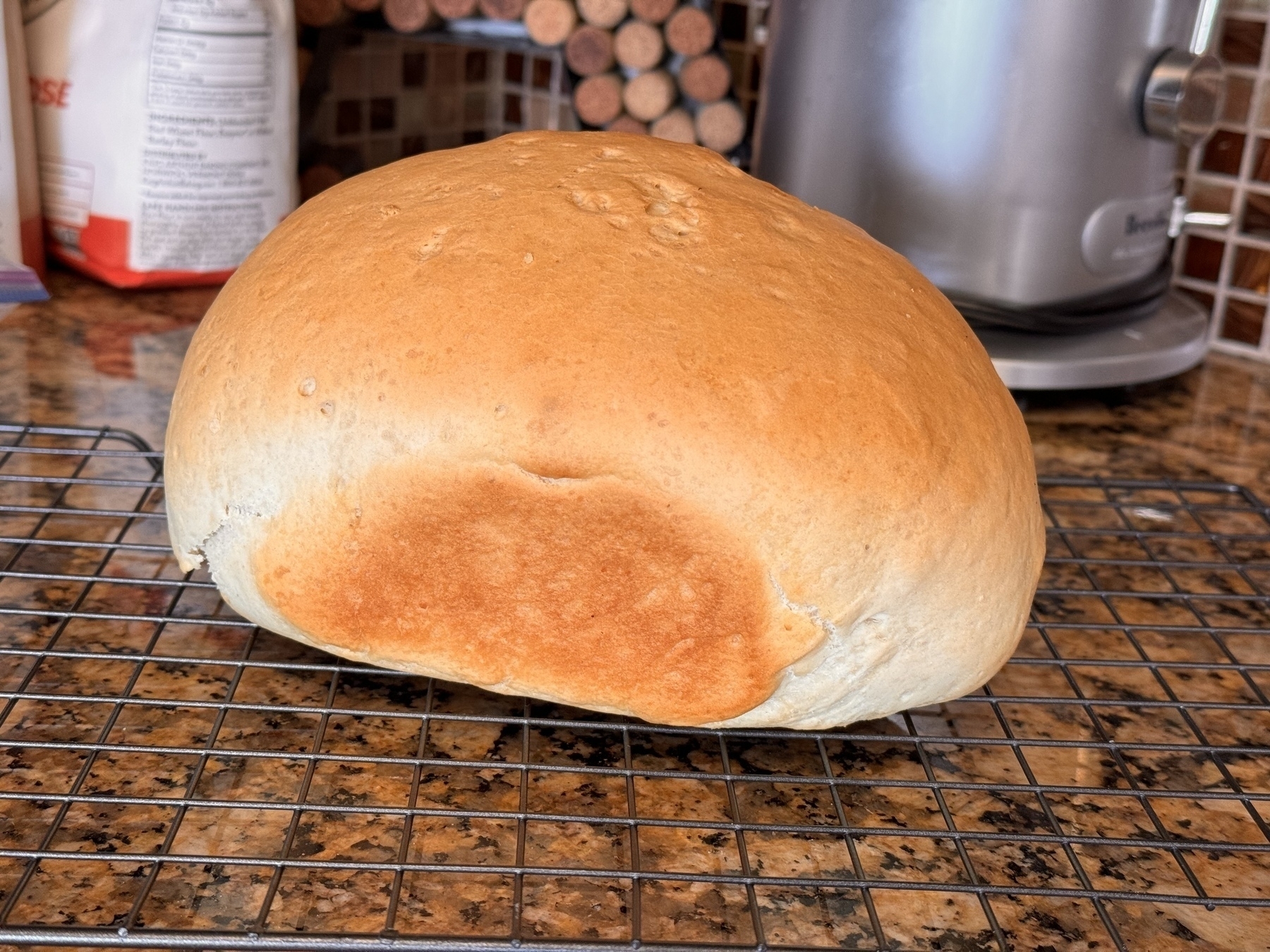 Baked loaf of bread