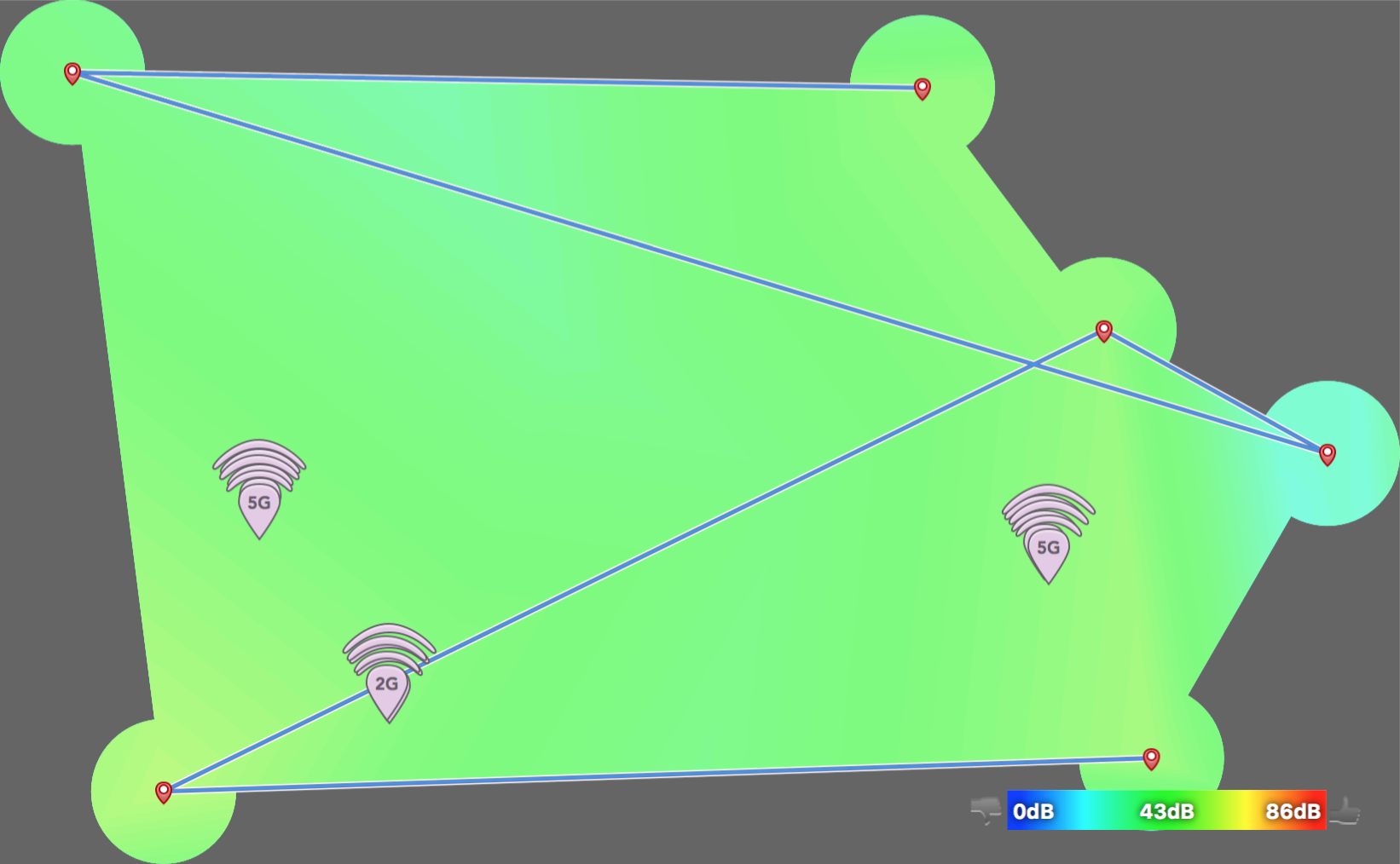 Signal to noise heatmap with Google Wifi