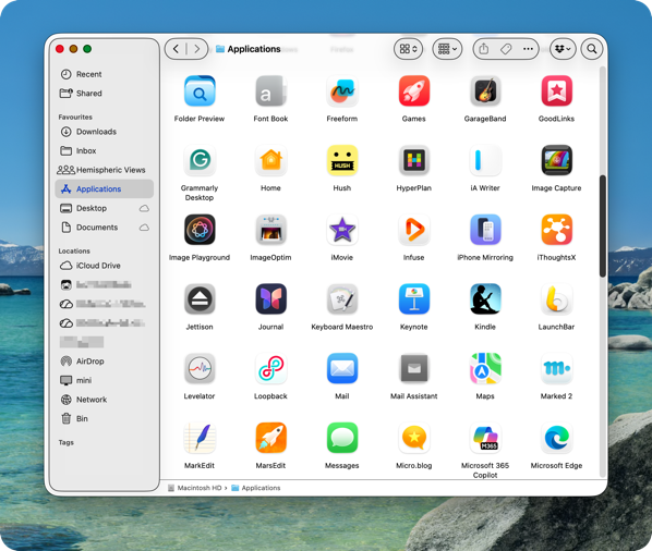 macOS Tahoe with increased contrast