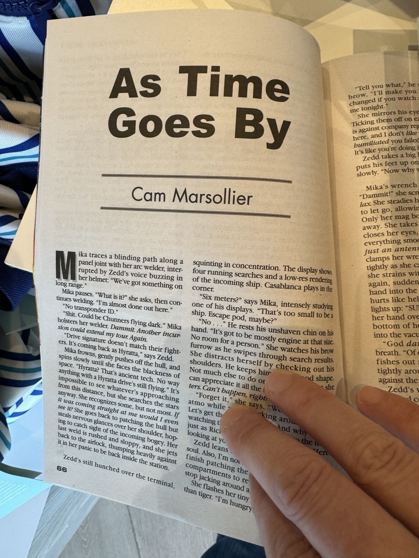 photo of the inside of the july/august 2024 edition of analog magazine, with the words "As Time Goes By" in large letters at the top of the page