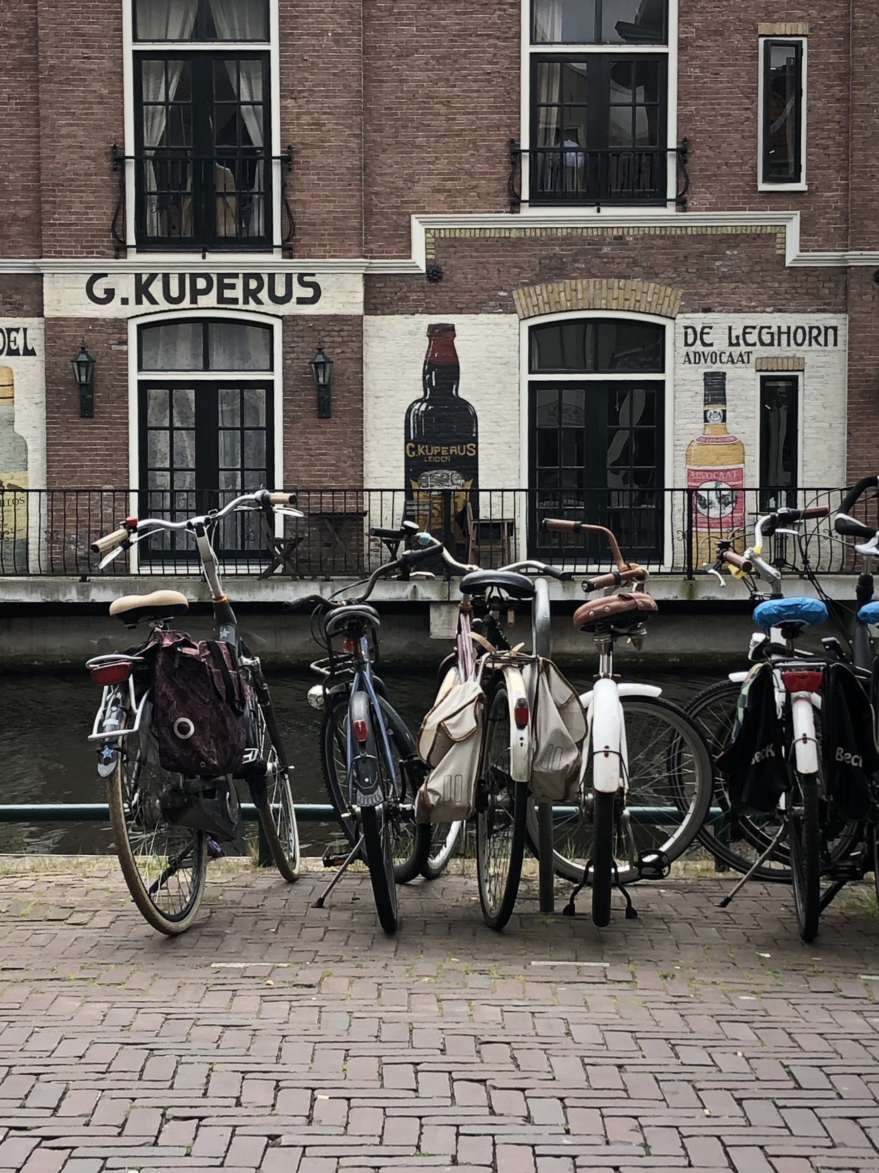 Bikes by a canal Netherlands