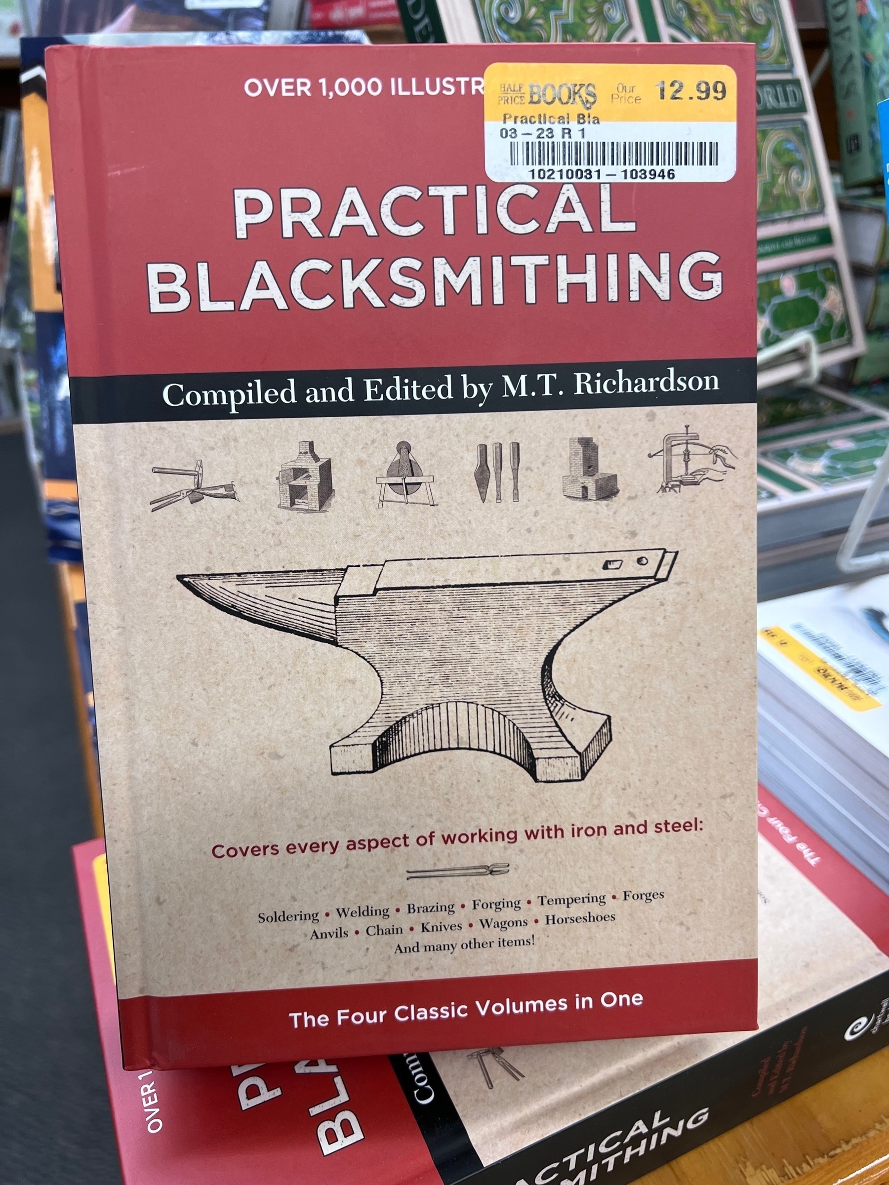 Photo of a book called "Practical Blacksmithing"