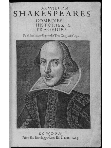 title page william shakespeare s first folio 1623