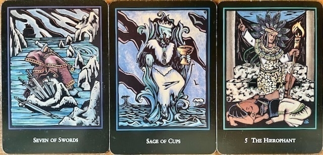 photo of three tarot cards