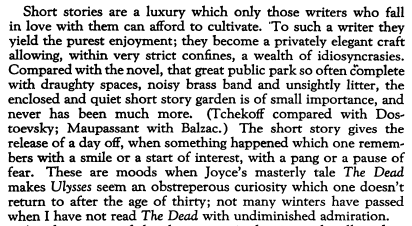 A paragraph from Rhys Davies' Preface to his 1955 volume of 'Collected Stories'.