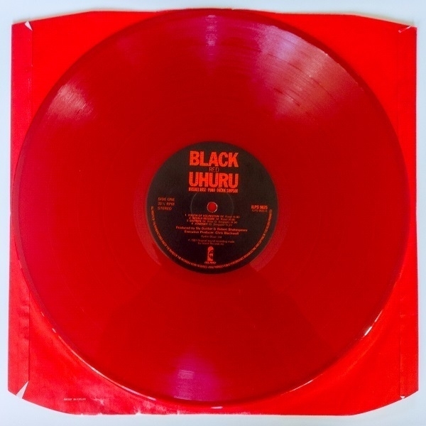 The red-coloured vinyl version of 'Red' by Black Uhuru.