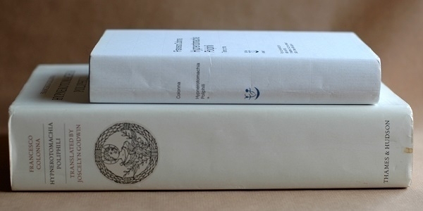 An Italian edition of 'Hypnerotomachia Poliphili' and an English translation of the same.