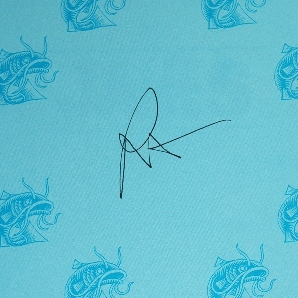 Percival Everett's signature in a copy of his novel 'James'.