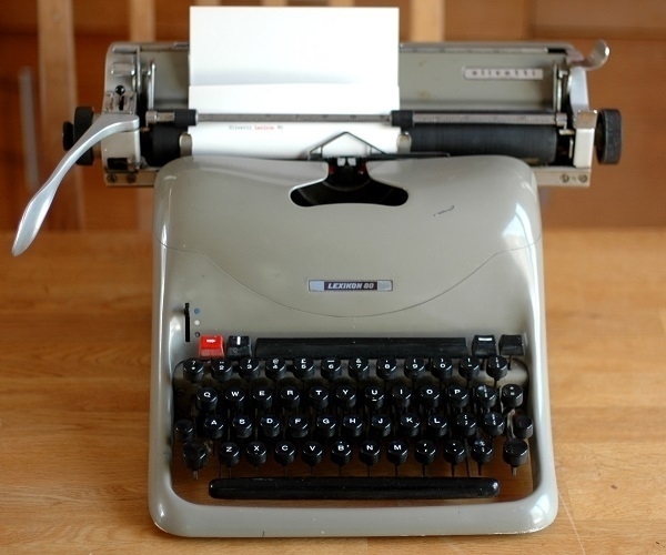 A 1958 Olivetti Lexikon 80 typewriter.