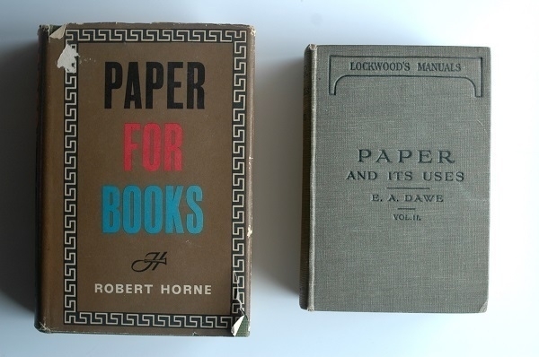 Two old books comprising numerous paper samples.