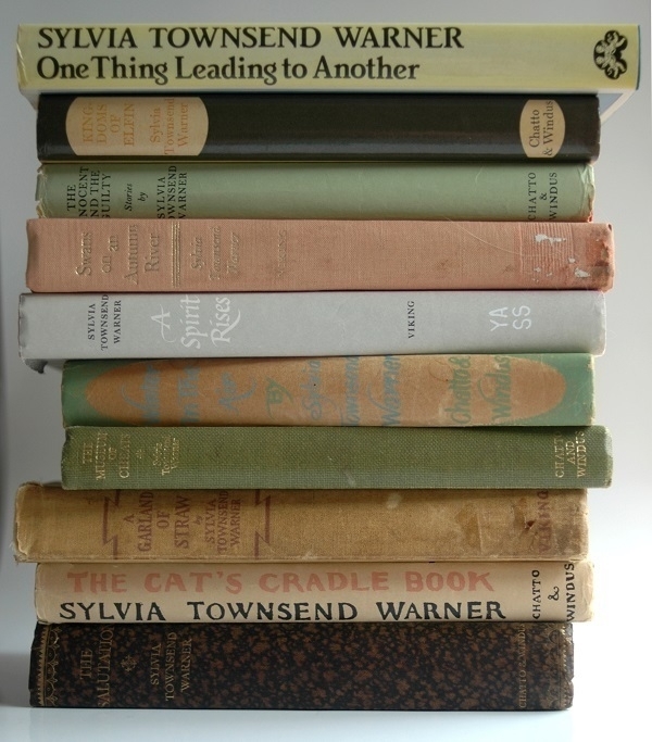 A stack of ten volumes of short stories by Sylvia Townsend Warner.
