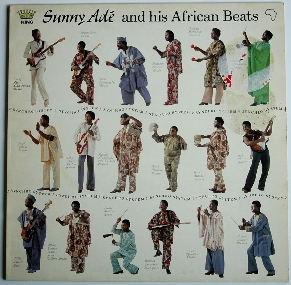 An LP copy of the 1983 album 'Synchro System' by King Sunny Adé and his African Beats.