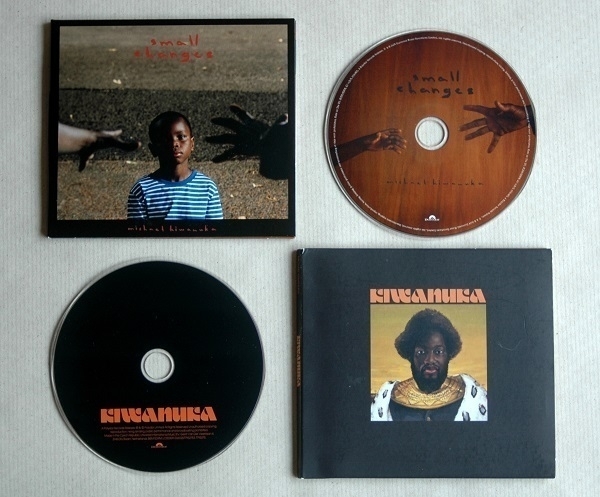 CD copies of Michael Kiwanuka's albums 'Kiwanuka' and 'Small Changes'.