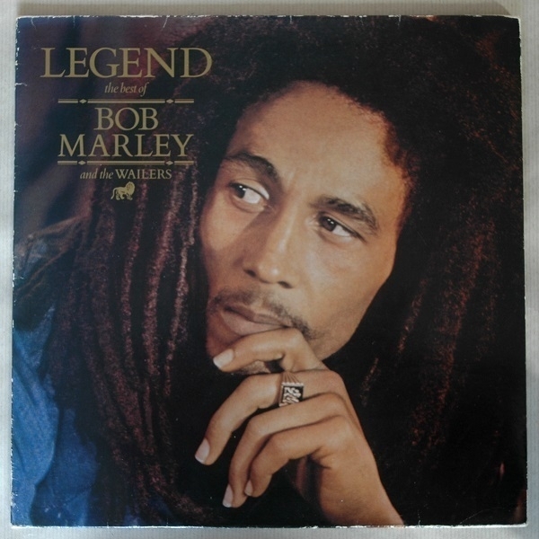 The cover of a vinyl copy of the Bob Marley and the Wailers' best-of compilation 'Legend'.