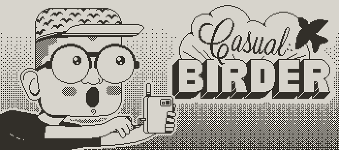 Casual Birder title screen - a game for Playdate