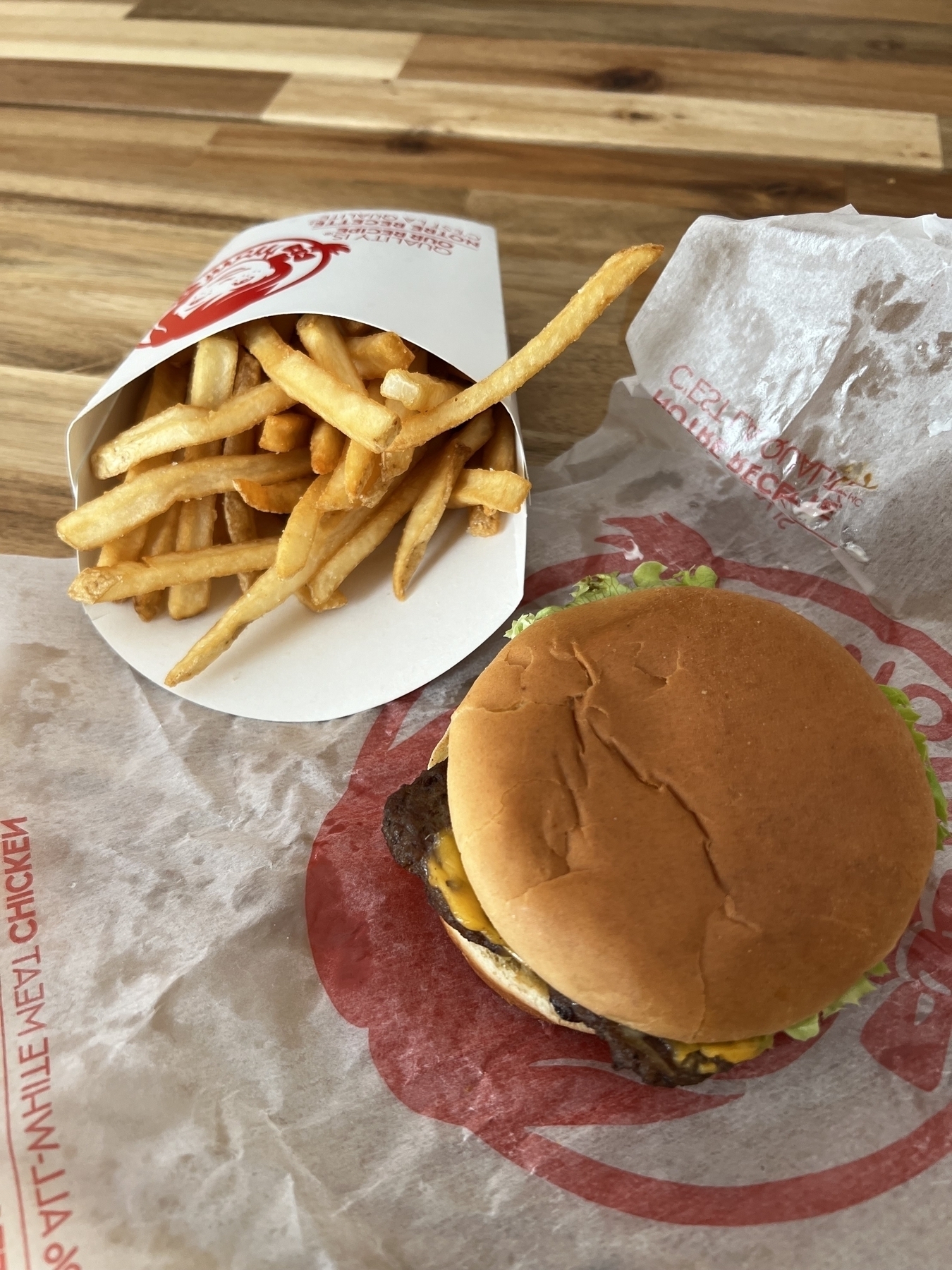 A Wendy’s burger and fries