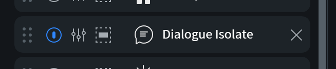 Dialogue Isolate filter screenshot