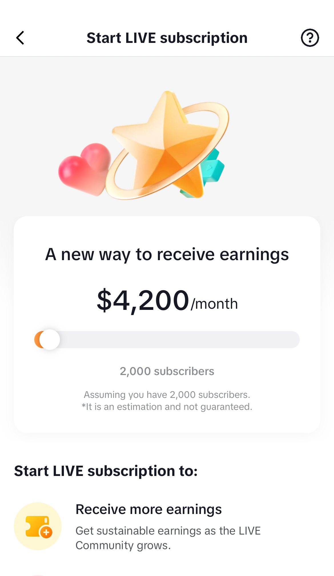 Tiktok saying if you have 2,000 subscribers you’ll get $4,200 a month 