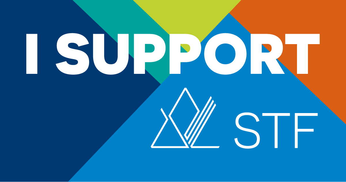 A graphic that reads “I Support STF” 