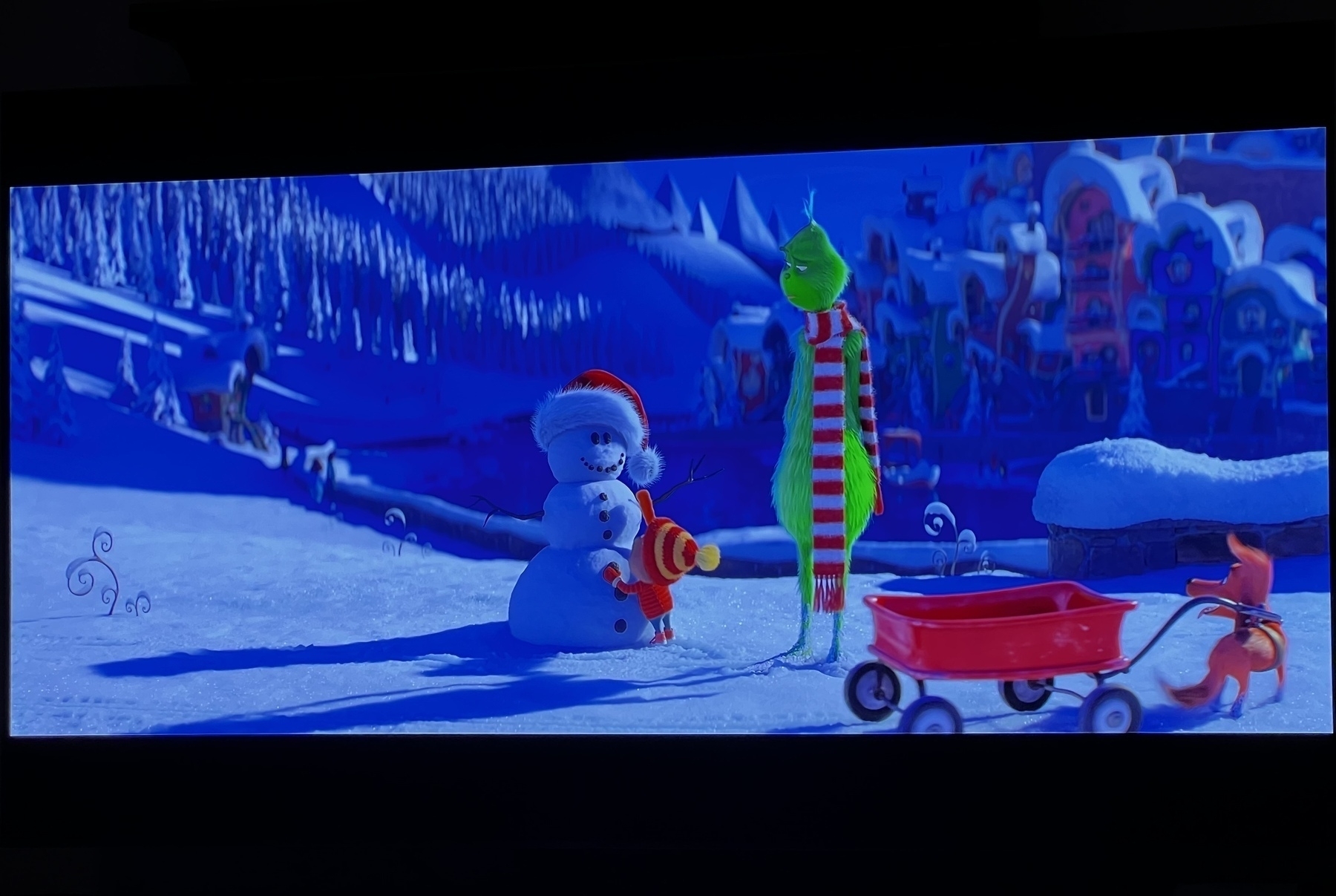 Screenshot of The Grinch (2018) animated movie. 