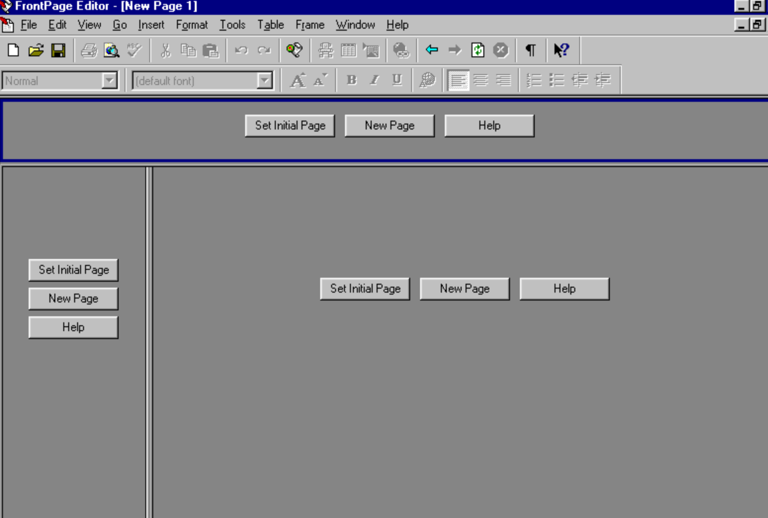 FrontPage ’98 screenshot