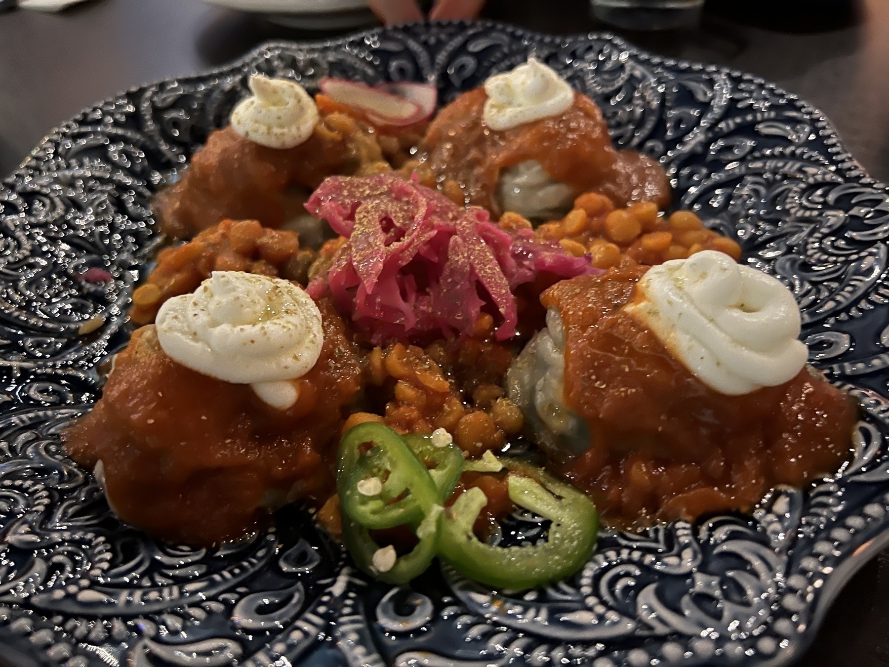 Afghani mantuk dumplings