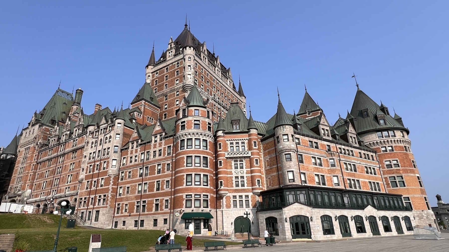 The hotel from a slightly different angle showing more of the expansions