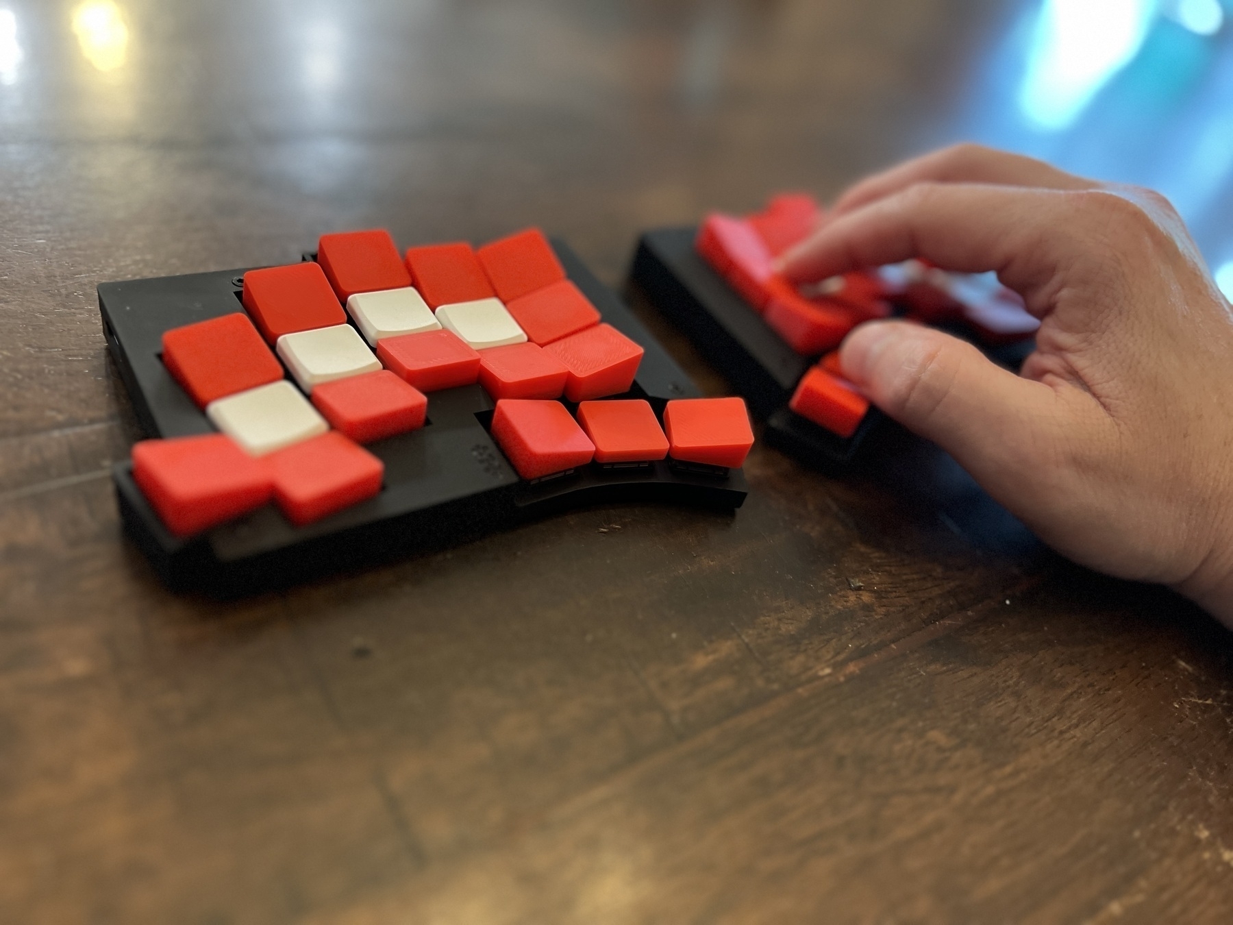 close up of the keyboard