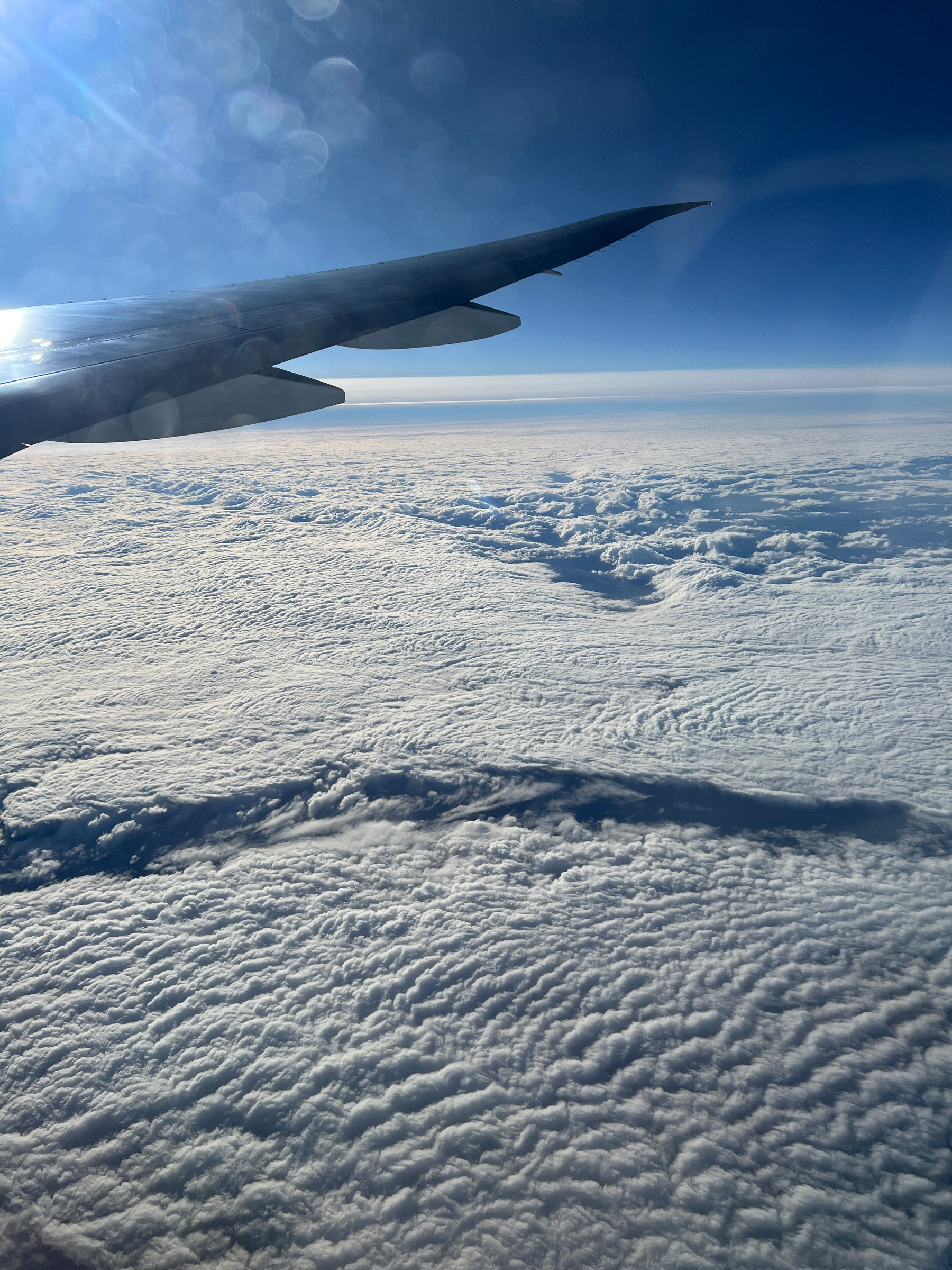 Top of the clouds from an airplane