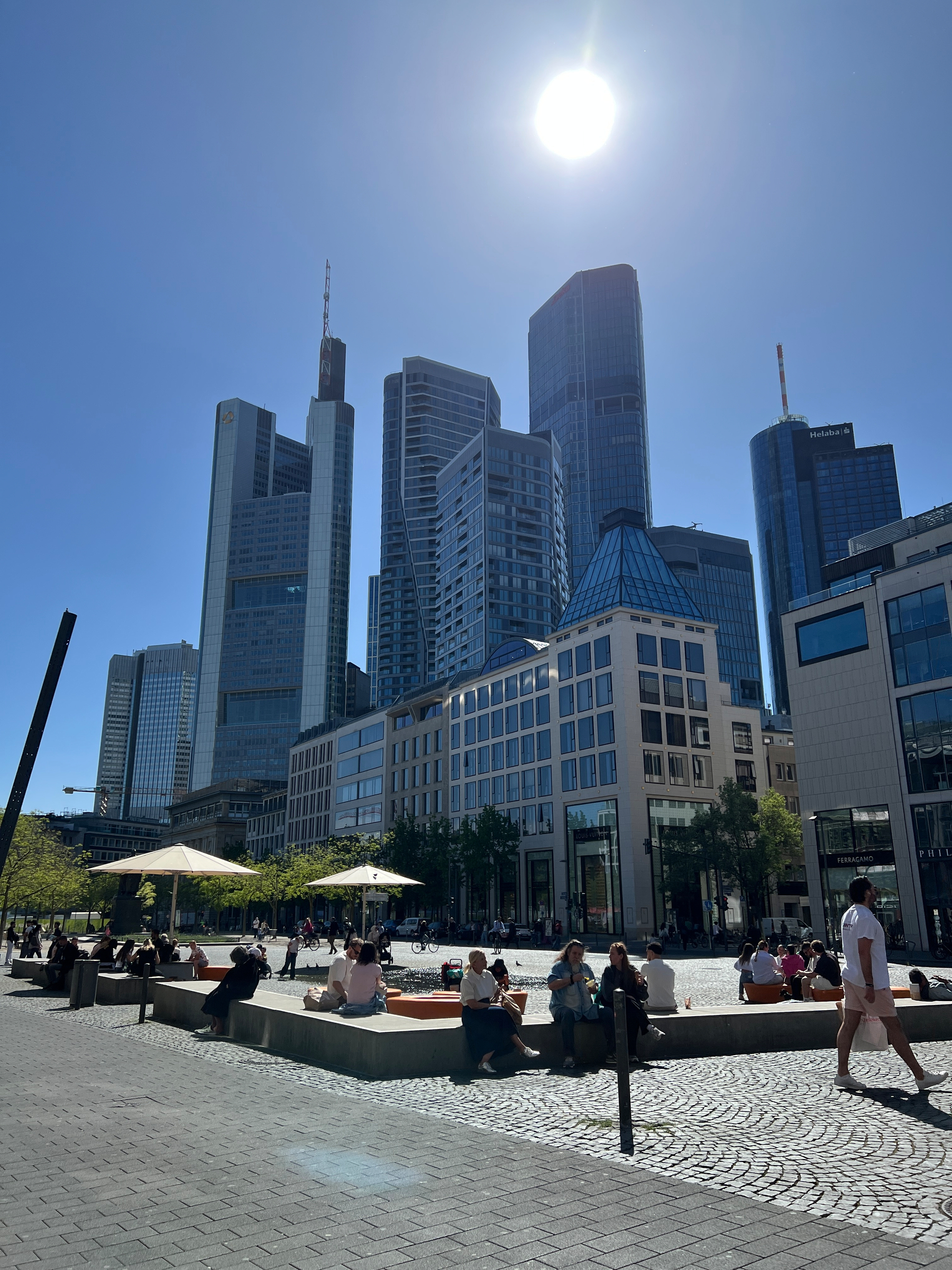 The buildings of Downtown Frankfurt, the economic heart of the EU