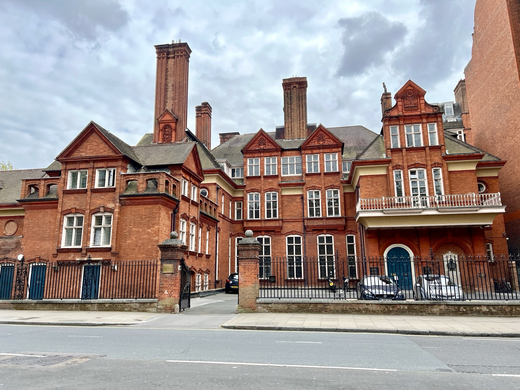 A large brick building