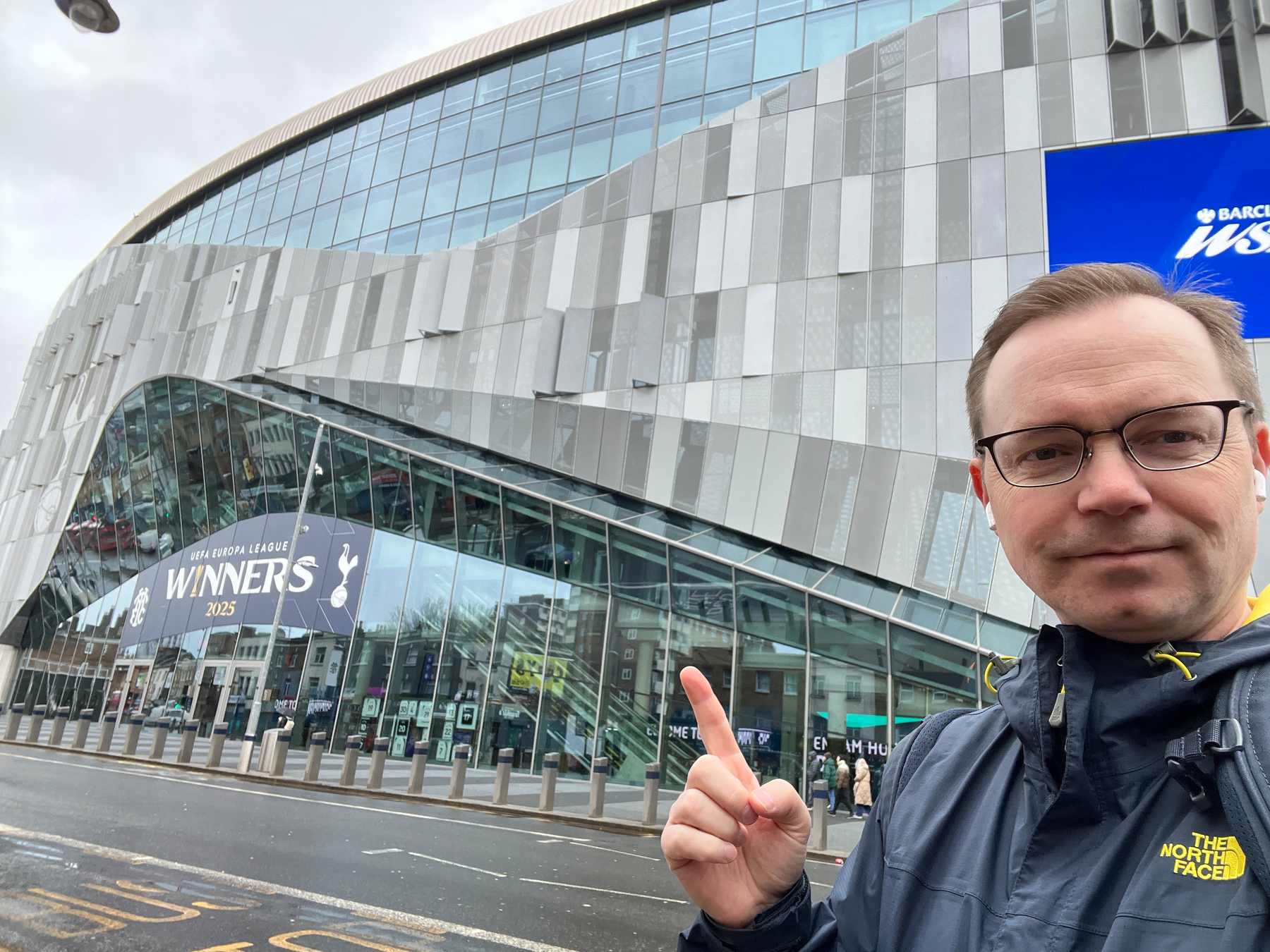 Chad in front of Tottenham Hotspur Stadium
