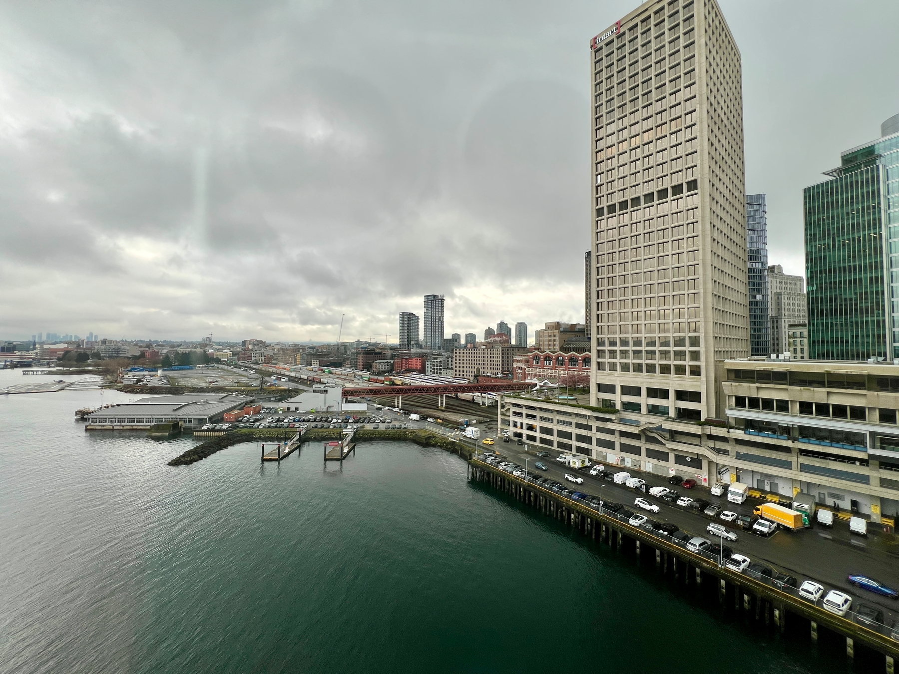 Gastown shoreline from one of the upper floors of the Pan Pacific Hotel. 