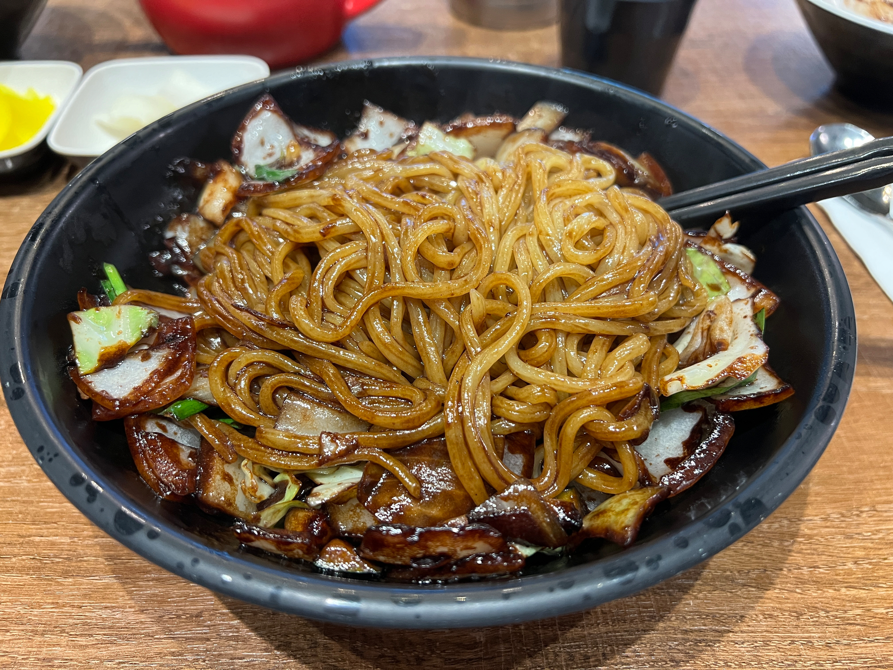 Big bowl of vegetarian jjajang