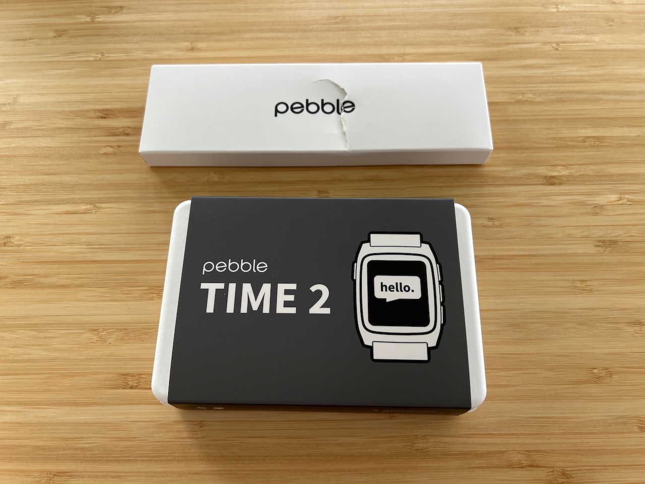 Pebble Time 2 and watch strap boxes