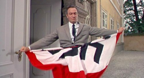 Christopher Plummer tearing the Nazi flag in half in an iconic scene