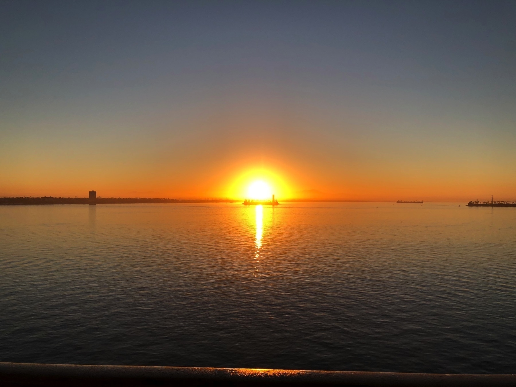 Sunrise over Terminal Island