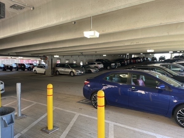 cars parked in a parking garage