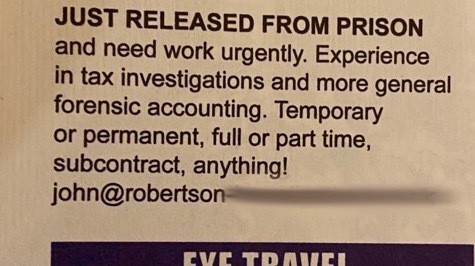 advert from Private Eye magazine 