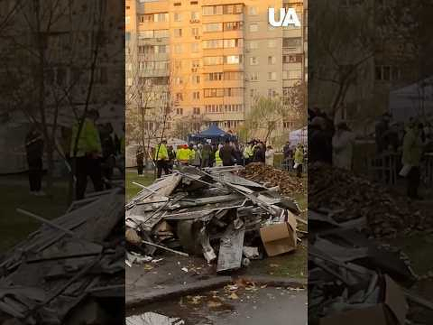 ⚡️ Kyiv is under attack from Russian ballistic missiles and drones. Shocking aftermath #shorts