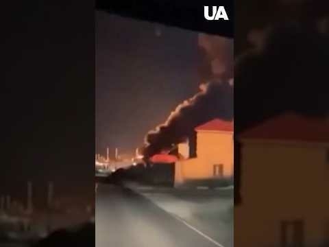 One of Russia's five largest oil refineries mysteriously caught fire #shorts