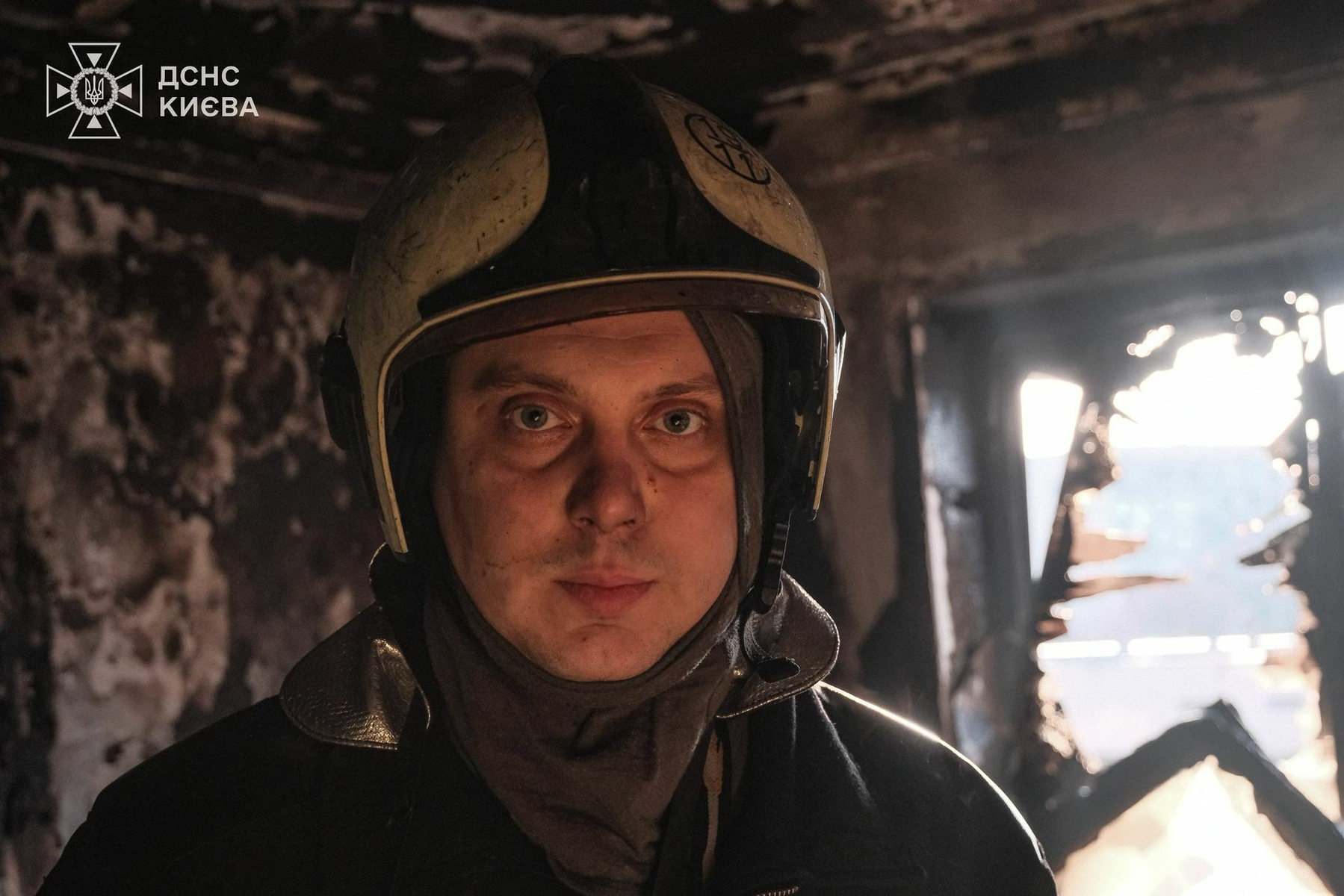 ‘First to help others’ — Kyiv firefighter battles blaze that gutted his own family's apartment