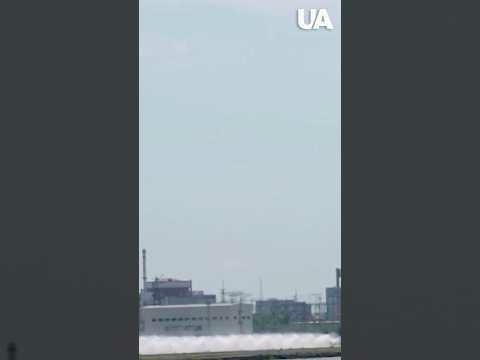 Russian drone exploded 800 meters from nuclear power plant #shorts