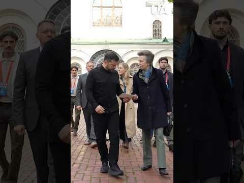 Princess Anne visits the Ukrainian capital. Zelenskyy meets Her Highness #shorts