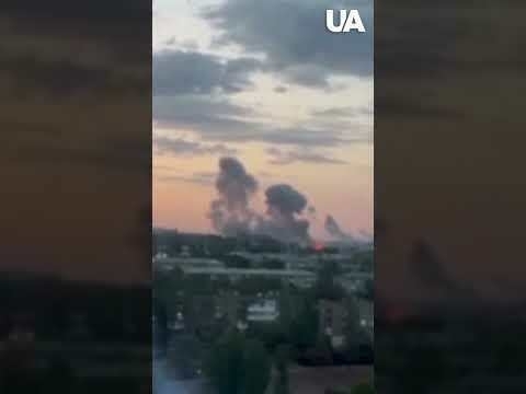 Ukrainian drones and missiles destroy enemy equipment in occupied Donetsk #shorts