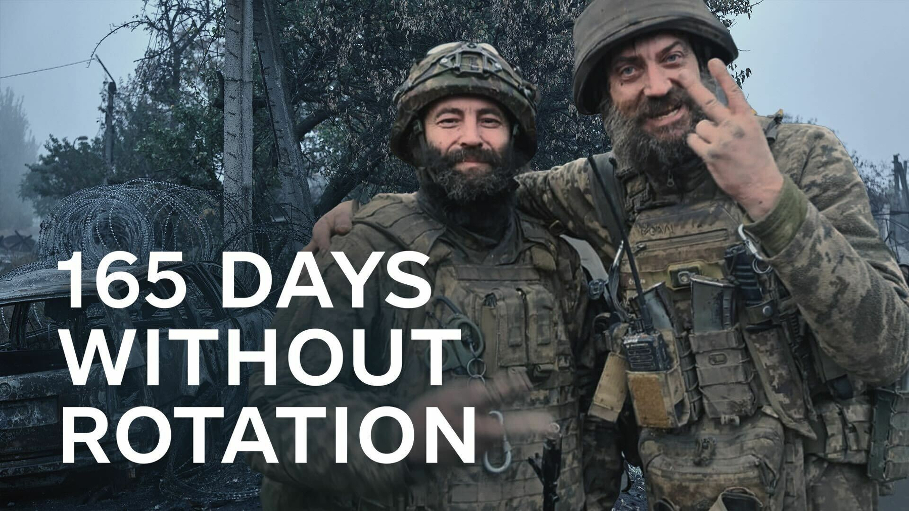 One front-line position, two soldiers, 165 days