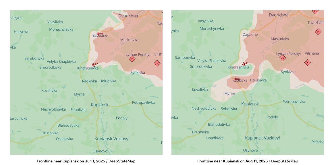 map kupiansk
