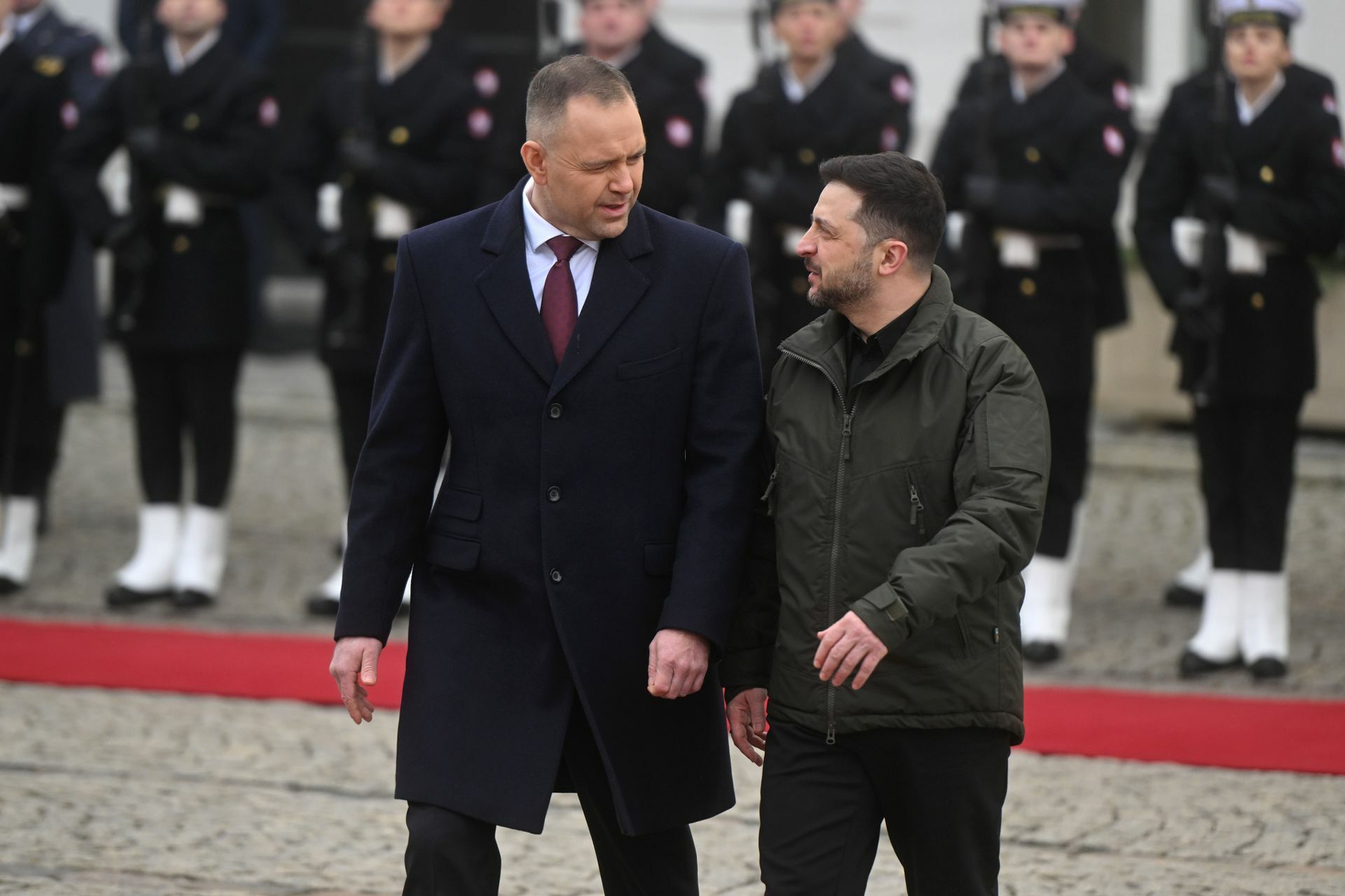 Zelensky, Poland's Nawrocki meet in Warsaw for first time