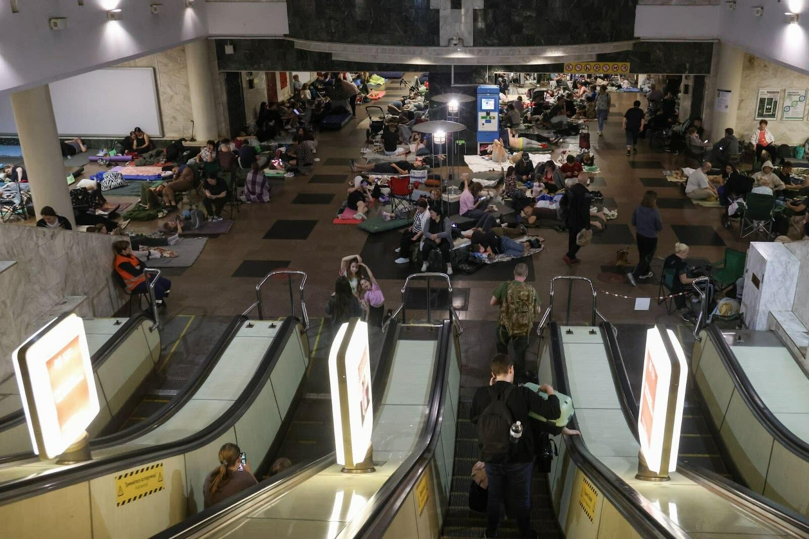 Overnight in the subway, thanks to Russian bombings